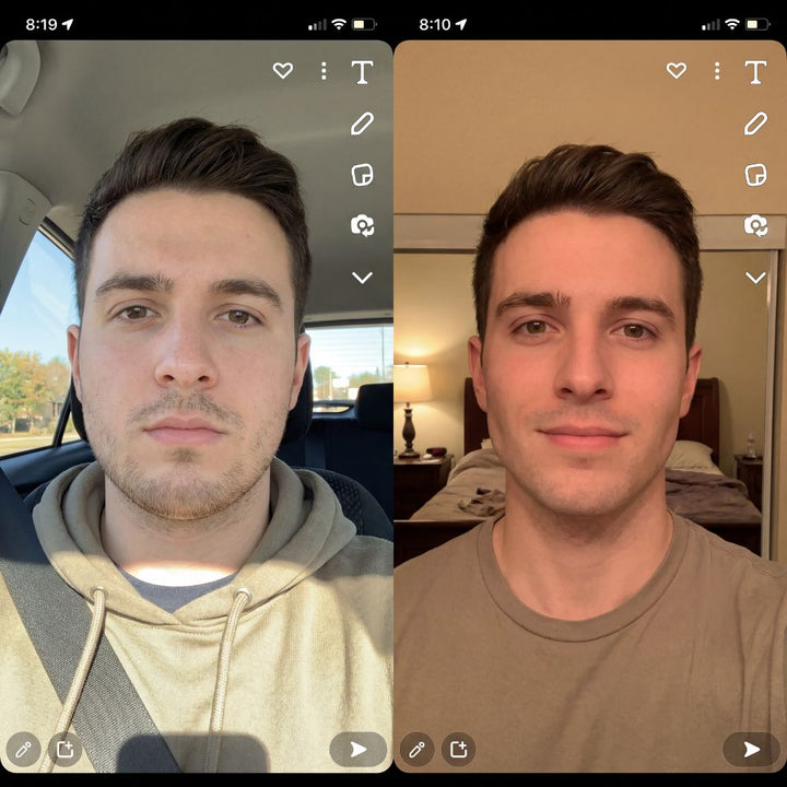 Antes y después de un cliente de Cara Dura