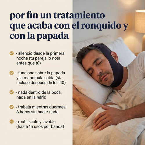 Banda antirronquidos con hilos de colágeno de Cara Dura
