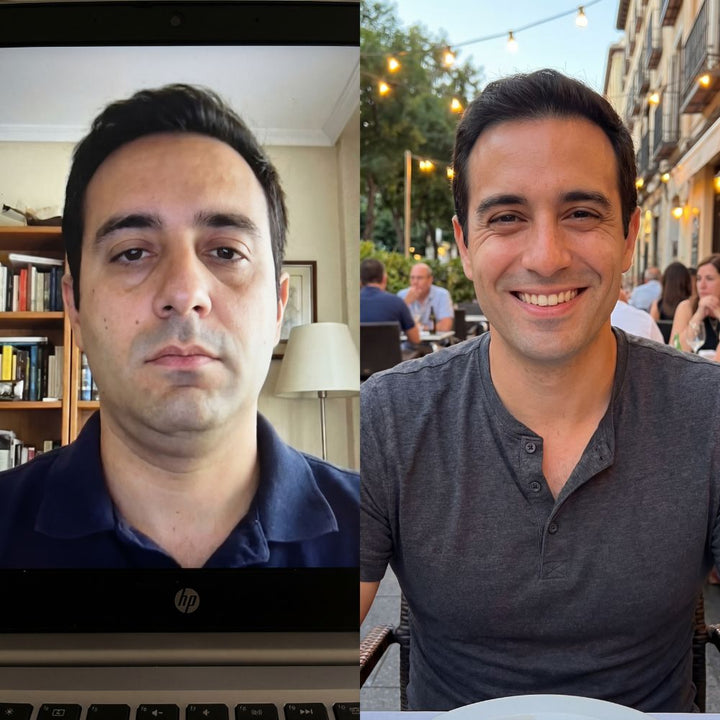 Antes y después de un cliente de Cara Dura