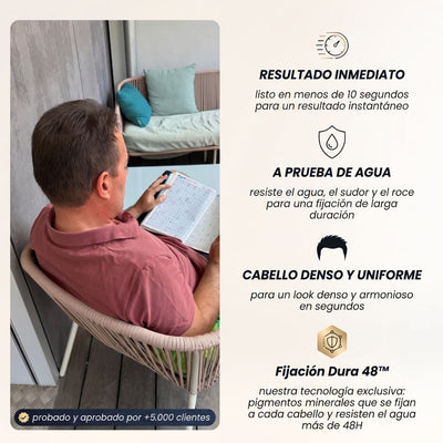 Fibra Dura — Cubre calvas y entradas en 10 segundos