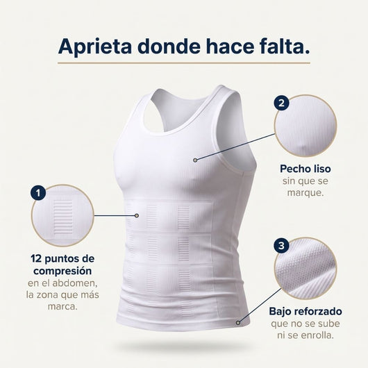 Camiseta Moldeadora de 12 Puntos de Compresión™