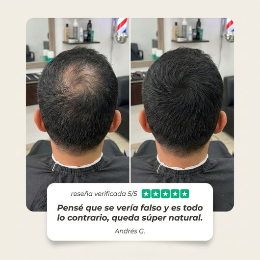 Fibra Dura — Cubre calvas y entradas en 10 segundos
