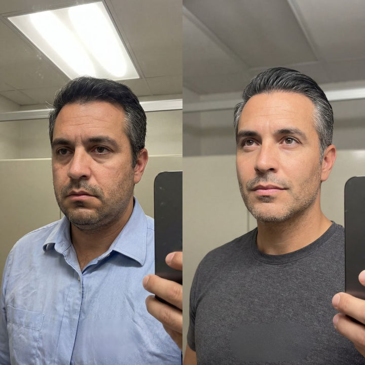Antes y después de un cliente de Cara Dura