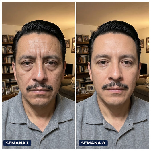 Antes y después con Firme Dura, semana 1 y semana 8