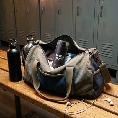 Firme Dura en la mochila del gimnasio