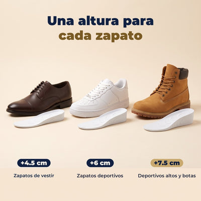 Una altura para cada zapato: zapatos de vestir, zapatos deportivos, deportivos altos y botas