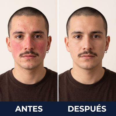 Antes y después: enrojecimiento corregido