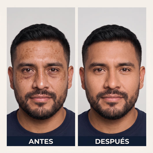 Antes y después: manchas y ojeras corregidas