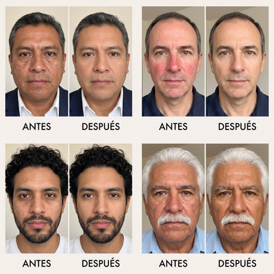 Antes y después de cuatro hombres