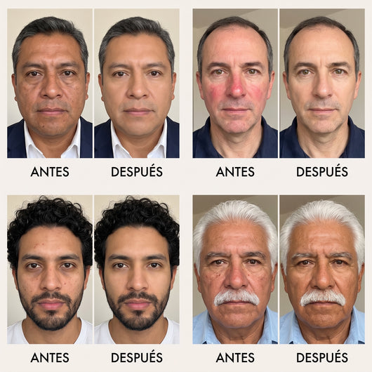 Antes y después de cuatro hombres