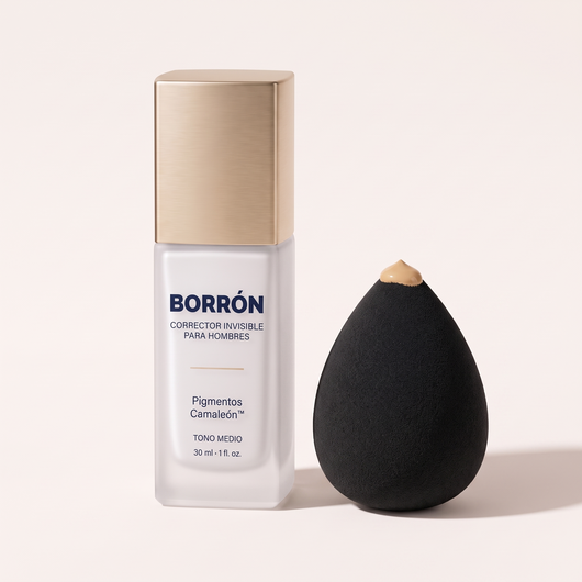 Borrón junto a la esponja de precisión
